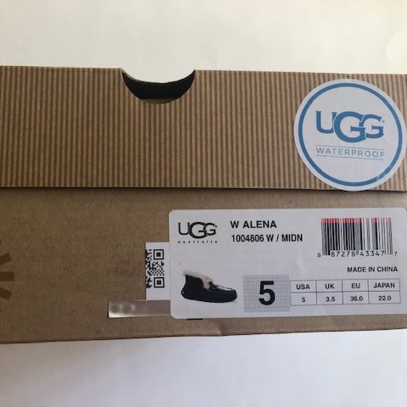 UGG leather fur Alena slipper moccasin. Size: 5 - Picture 10 of 10